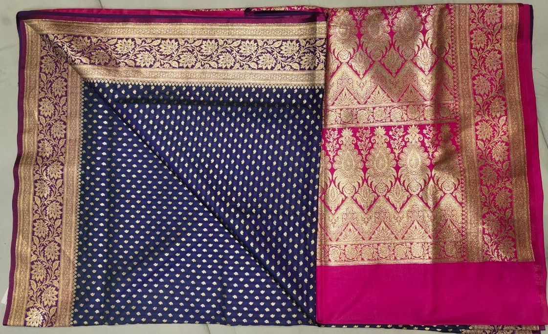 Banarasi Saree pink and purple